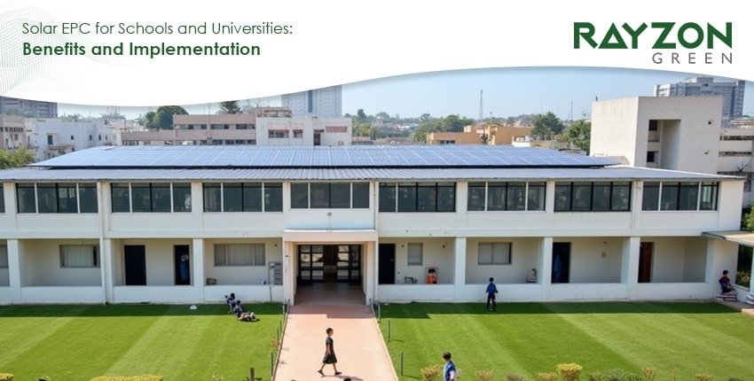 Solar EPC for schools and universities in India, enabling clean energy on educational campuses with Rayzon Green
